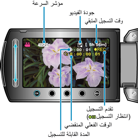 Indications during time-lapse recording